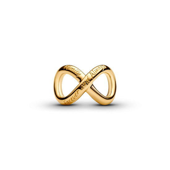 Charm passante Pandora Moments a infinito in argento dorato MISURA UNICA