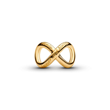 Charm passante Pandora Moments a infinito in argento dorato MISURA UNICA