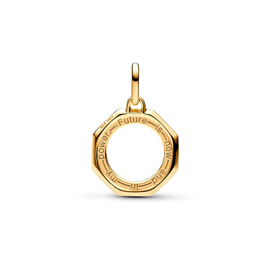 Charm medaglione Pandora placcato oro 14k e zirconi colorati P.763368C01