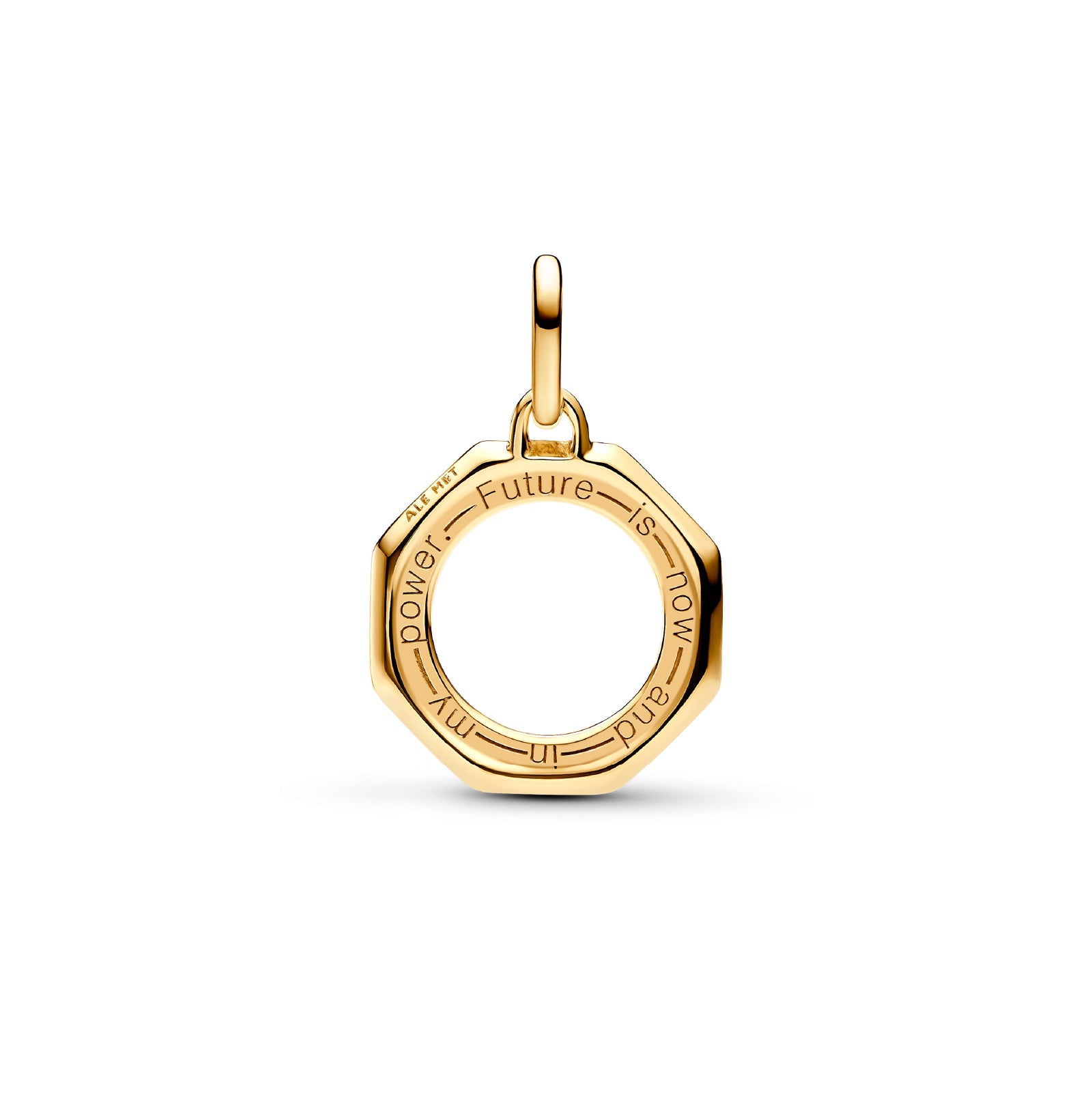 Charm medaglione Pandora placcato oro 14k e zirconi colorati P.763368C01