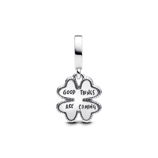 Charm Pandora in argento a quadrifoglio smaltato girevole MISURA UNICA