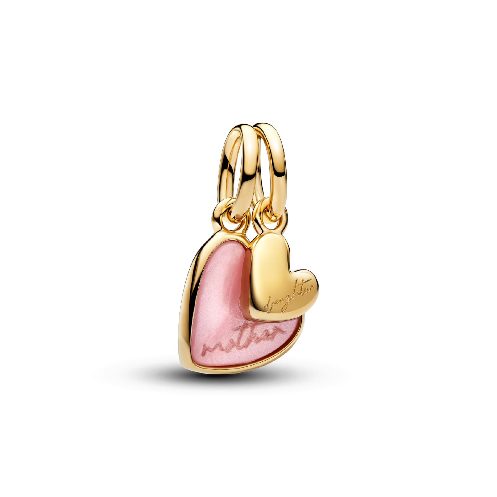 Charm Pandora Mother & Daughter in argento placcato oro 14kt MISURA UNICA