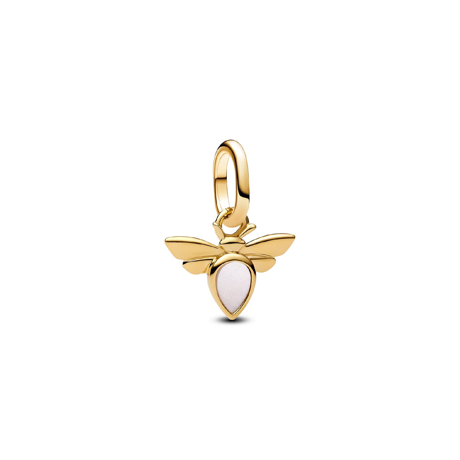 Charm mini Pandora argento dorato ad ape in madreperla MISURA UNICA