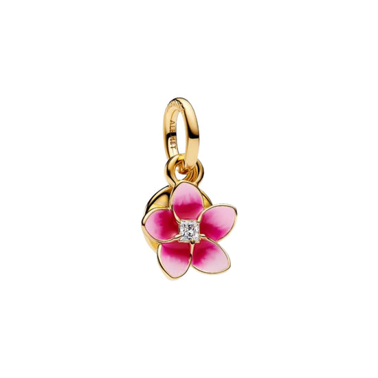 Charm Pandora Disney in lega metallica oro e rosa fiore MISURA UNICA