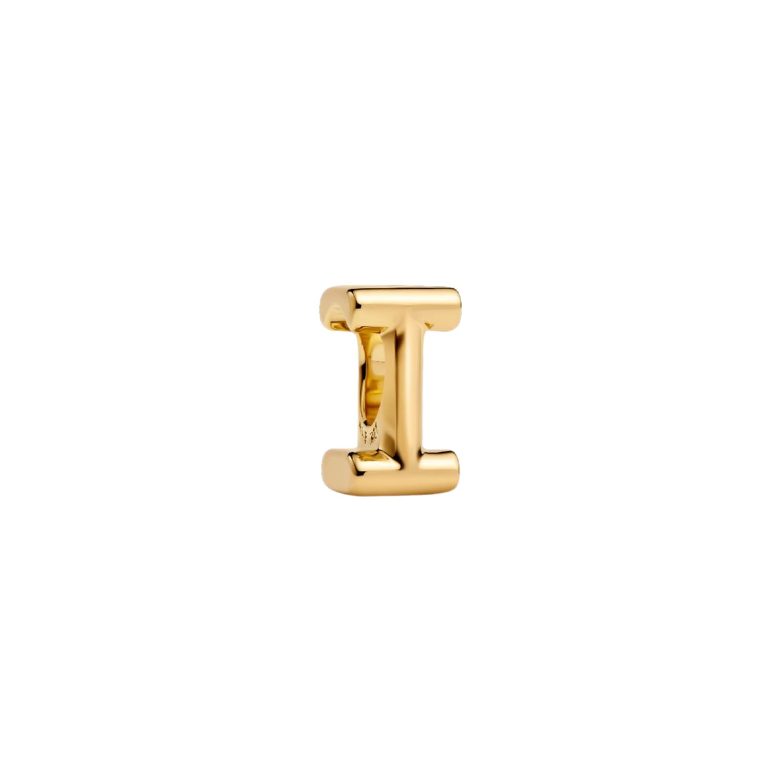 Charm Pandora in argento lettera I piccola placcata oro 14k MISURA UNICA