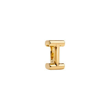 Charm Pandora in argento lettera I piccola placcata oro 14k MISURA UNICA