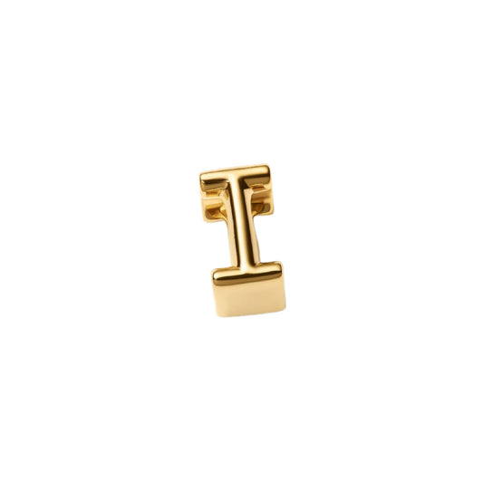 Charm Pandora in argento lettera I piccola placcata oro 14k MISURA UNICA