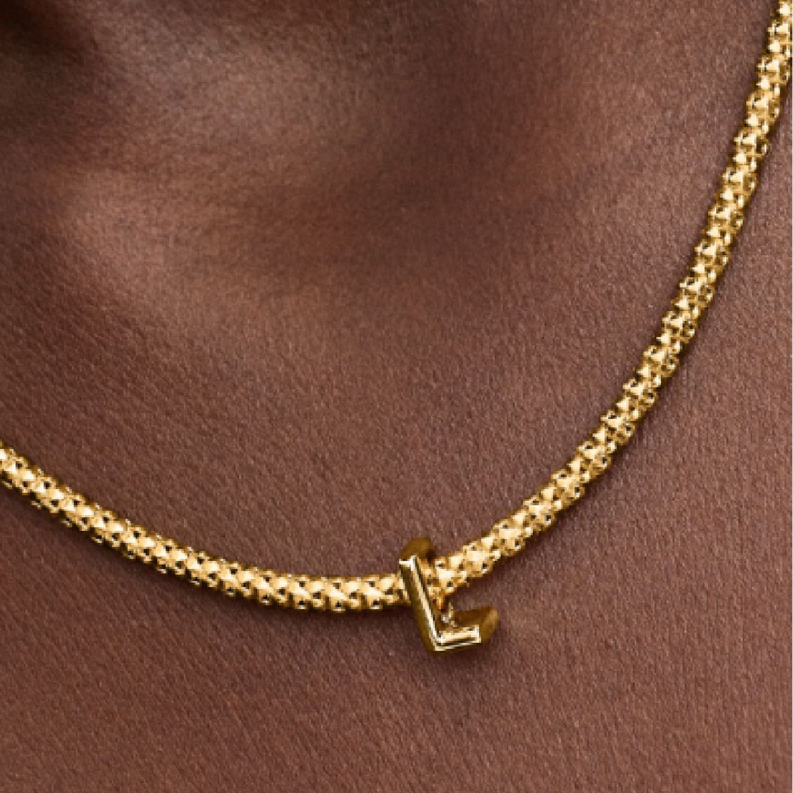 Charm Pandora in argento lettera L piccola placcata oro 14k MISURA UNICA