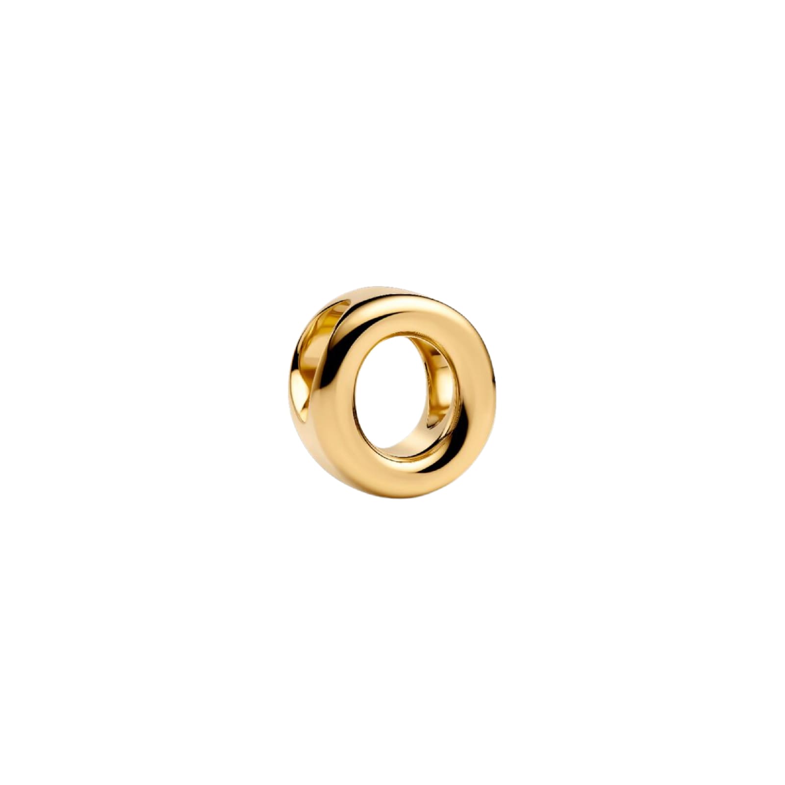 Charm Pandora in argento lettera O piccola placcata oro 14k MISURA UNICA