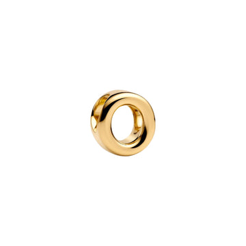 Charm Pandora in argento lettera O piccola placcata oro 14k MISURA UNICA