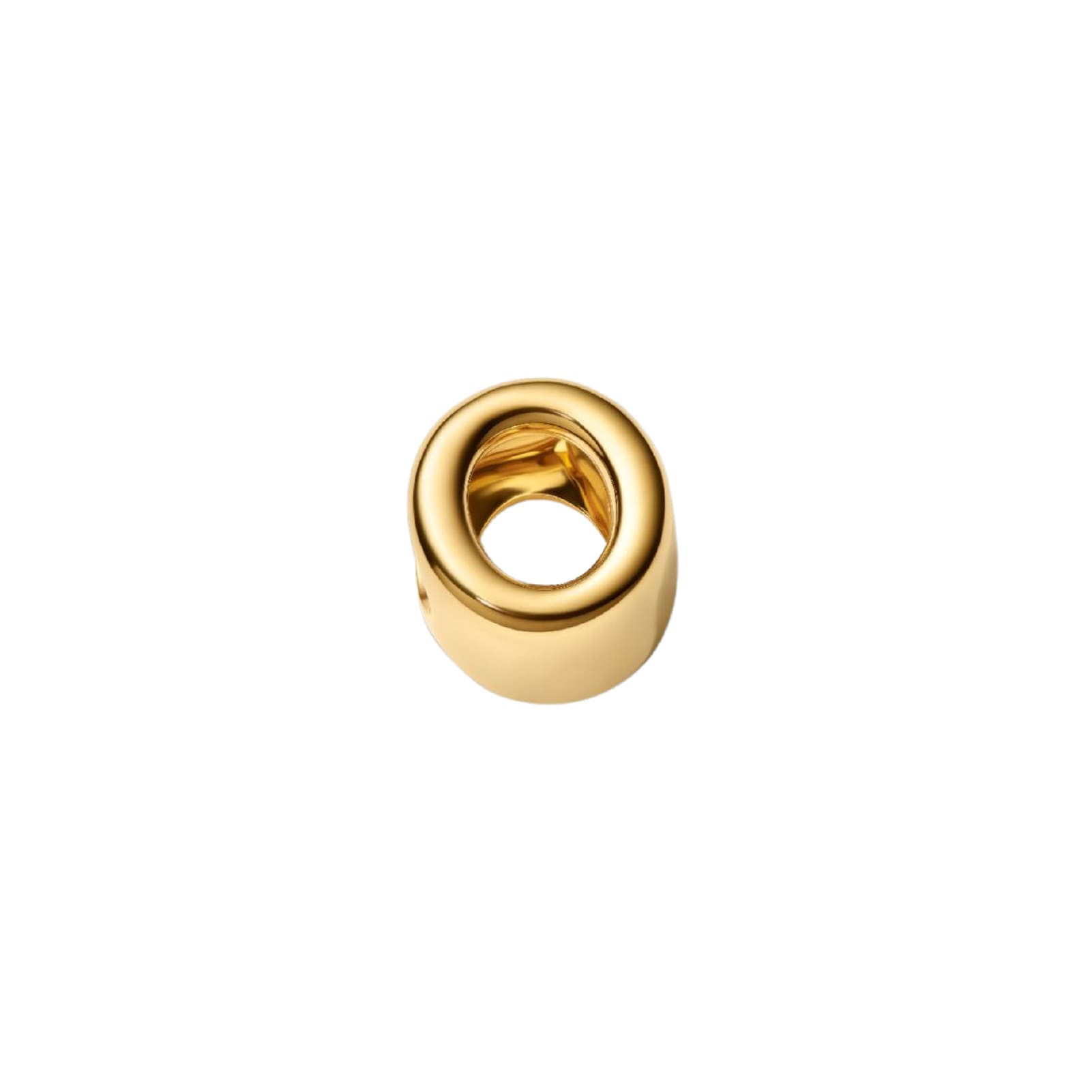 Charm Pandora in argento lettera O piccola placcata oro 14k MISURA UNICA