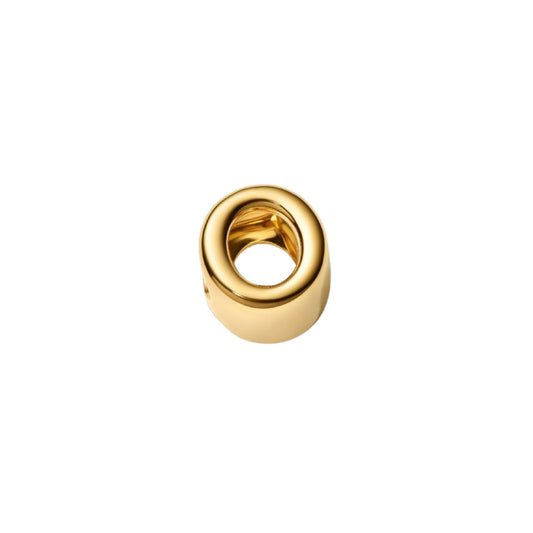 Charm Pandora in argento lettera O piccola placcata oro 14k MISURA UNICA