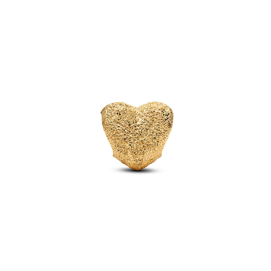 Charm cuore piccolo Pandora diamantato in argento dorato MISURA UNICA
