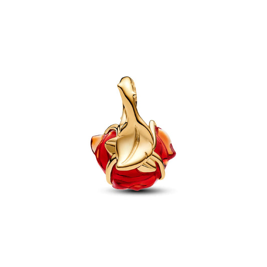 Charm Pandora argento oro Disney Rosa La bella e la bestia MISURA UNICA