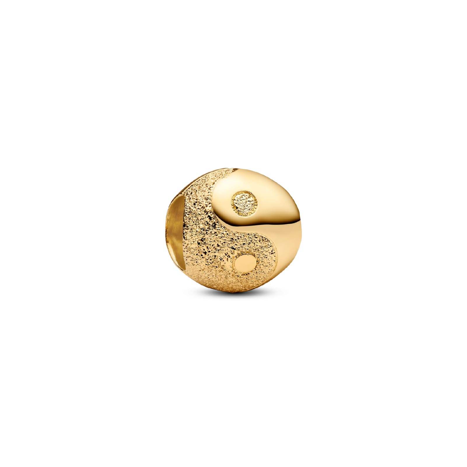 Mini Charm Yin & Yang Pandora diamantato in argento dorato MISURA UNICA