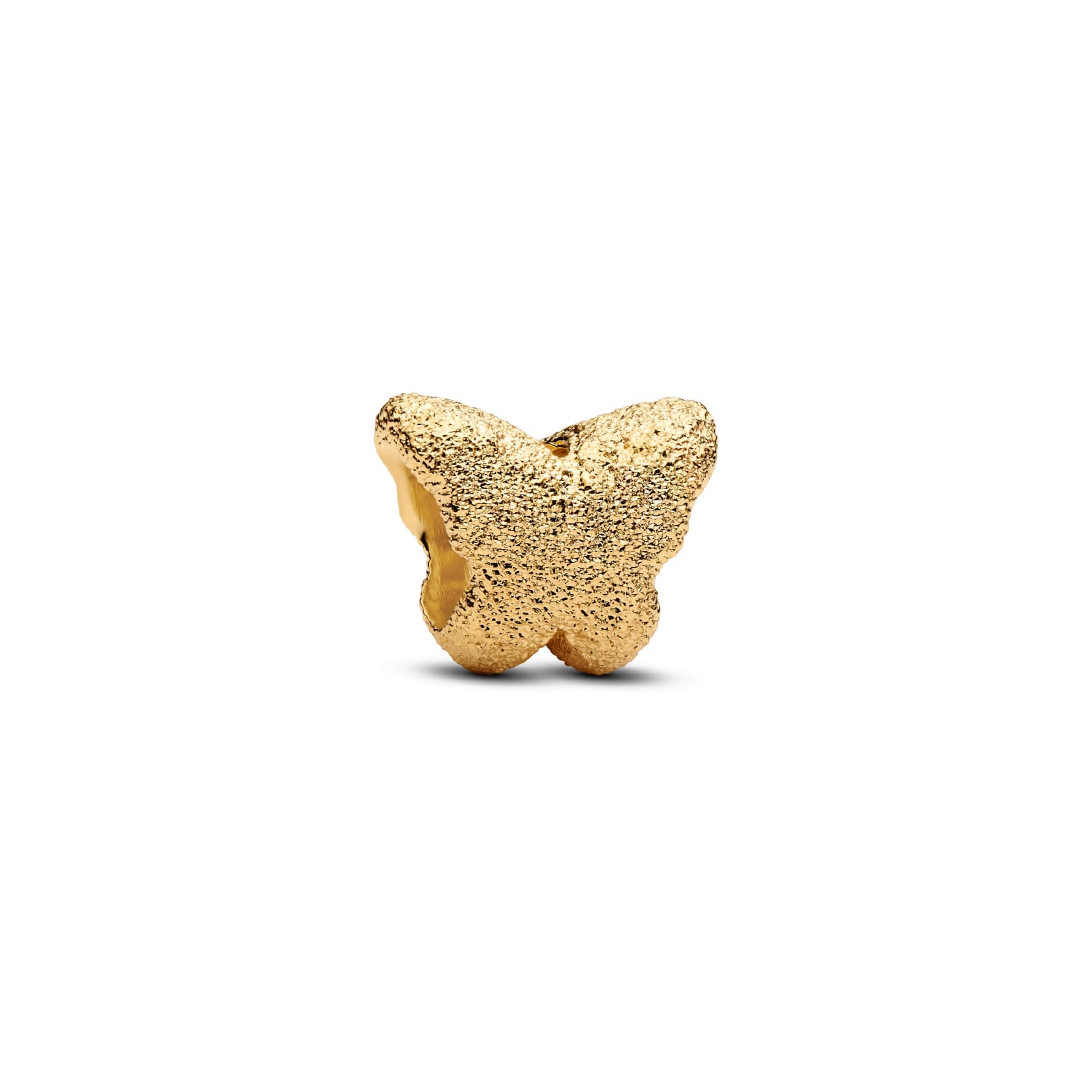 Mini Charm Pandora diamantato farfalla in argento dorato MISURA UNICA