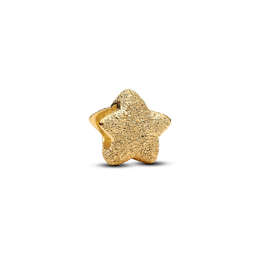 Mini Charm Pandora stella effetto diamantato in argento oro MISURA UNICA