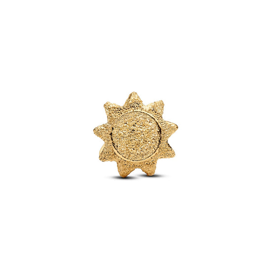 Mini Charm Pandora sole effetto diamantato in argento dorato MISURA UNICA