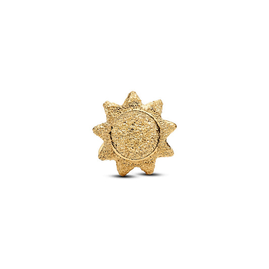 Mini Charm Pandora sole effetto diamantato in argento dorato MISURA UNICA