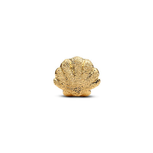 Mini Charm Pandora conchiglia effetto diamantato argento oro MISURA UNICA