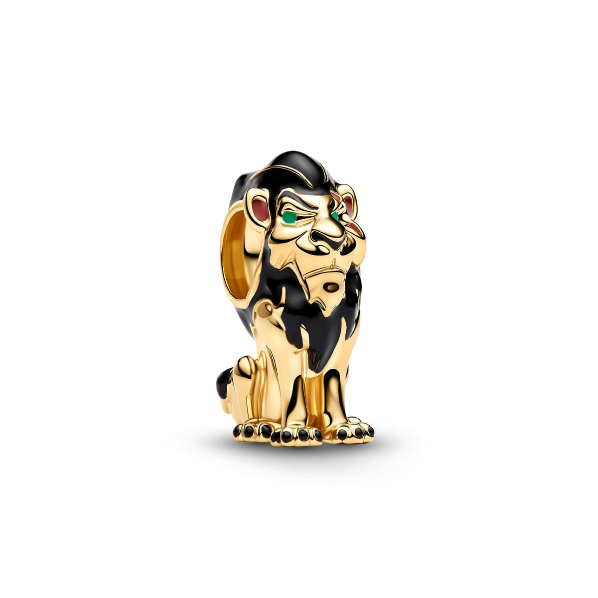 Charm Pandora Disney Villains Scar in lega oro e smalto MISURA UNICA