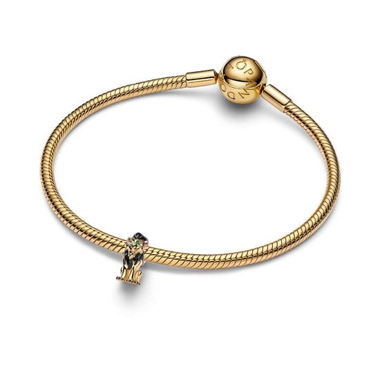 Charm Pandora Disney Villains Scar in lega oro e smalto MISURA UNICA