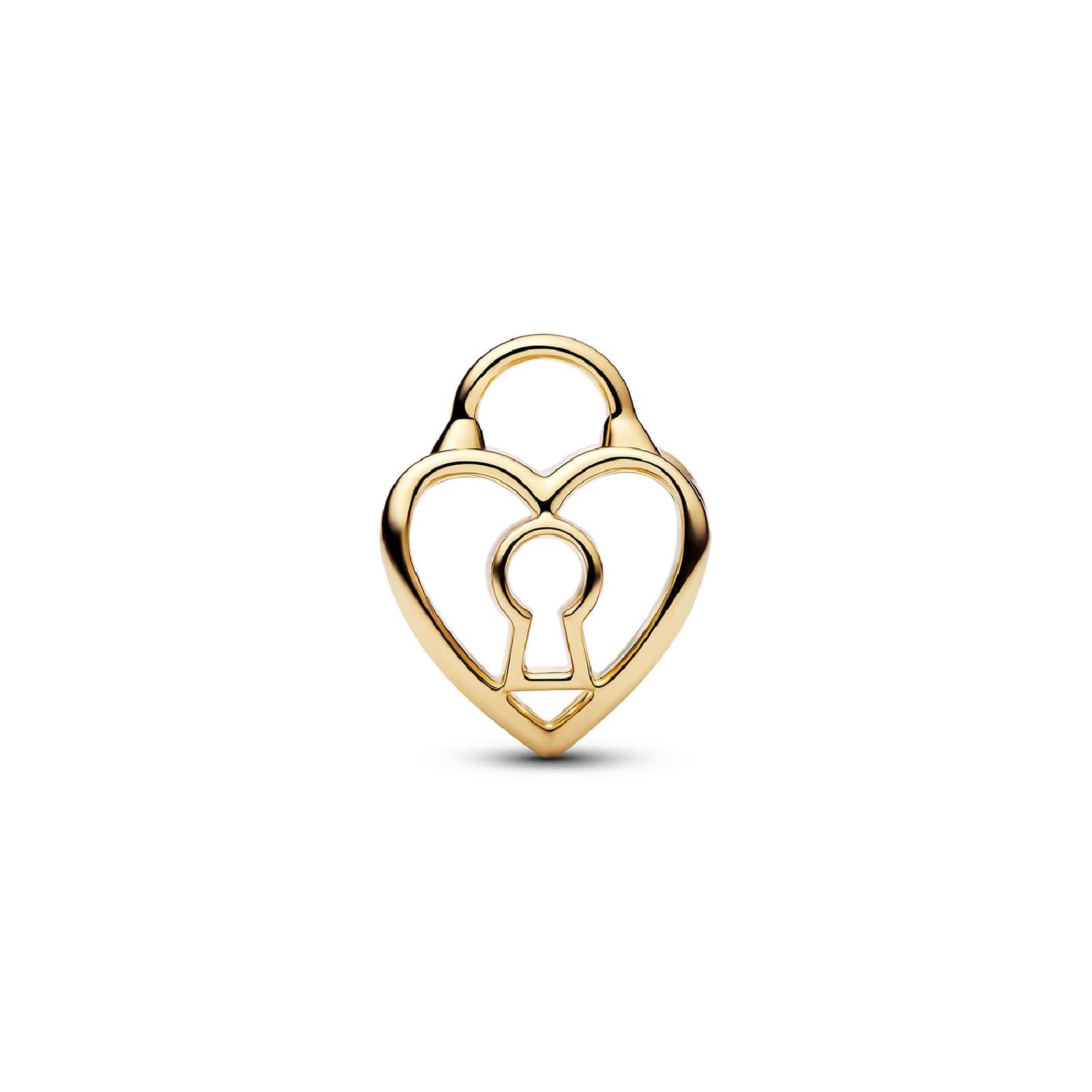 Charm Pandora Openwork placcato oro con lucchetto cuore MISURA UNICA