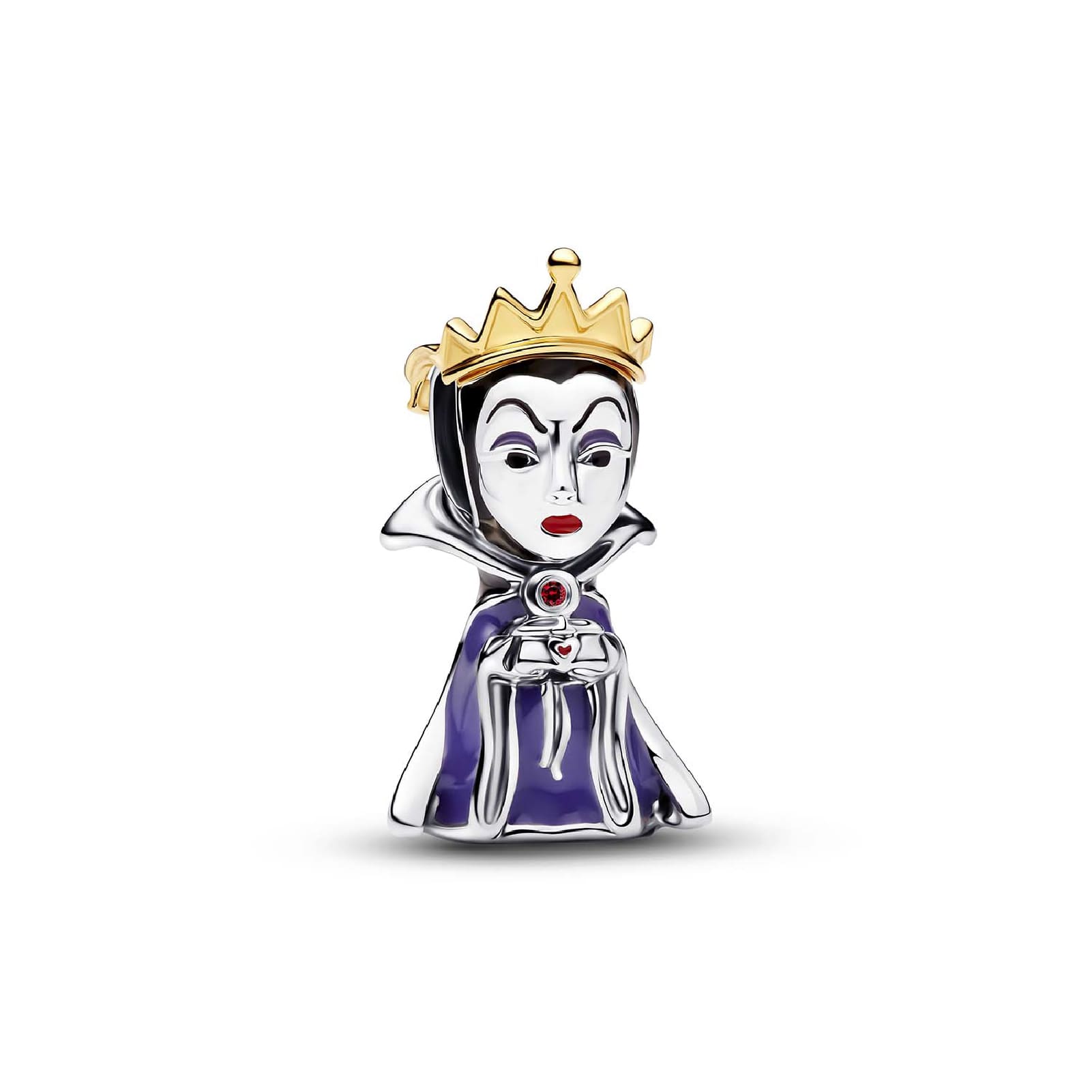 Charm Pandora Disney Villains in argento e oro con regina MISURA UNICA