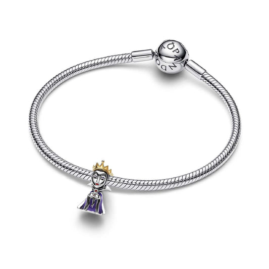 Charm Pandora Disney Villains in argento e oro con regina MISURA UNICA