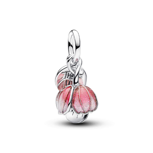 Charm pendente Pandora in argento a forma di fiore rosa MISURA UNICA