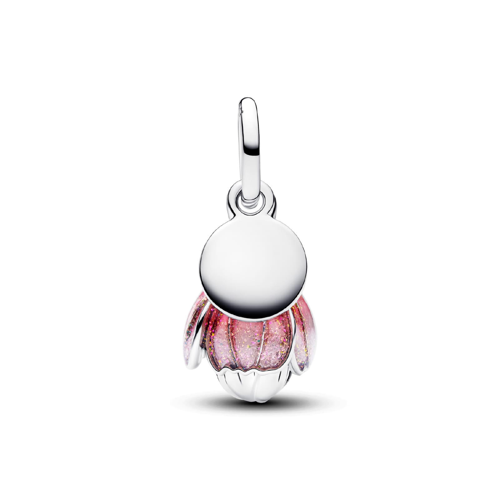 Charm pendente Pandora in argento a forma di fiore rosa MISURA UNICA