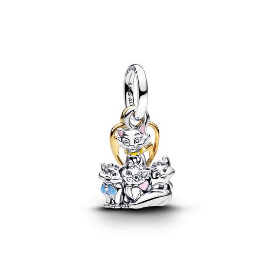 Charm Pandora Disney Aristogatti in argento con scritta MOM MISURA UNICA