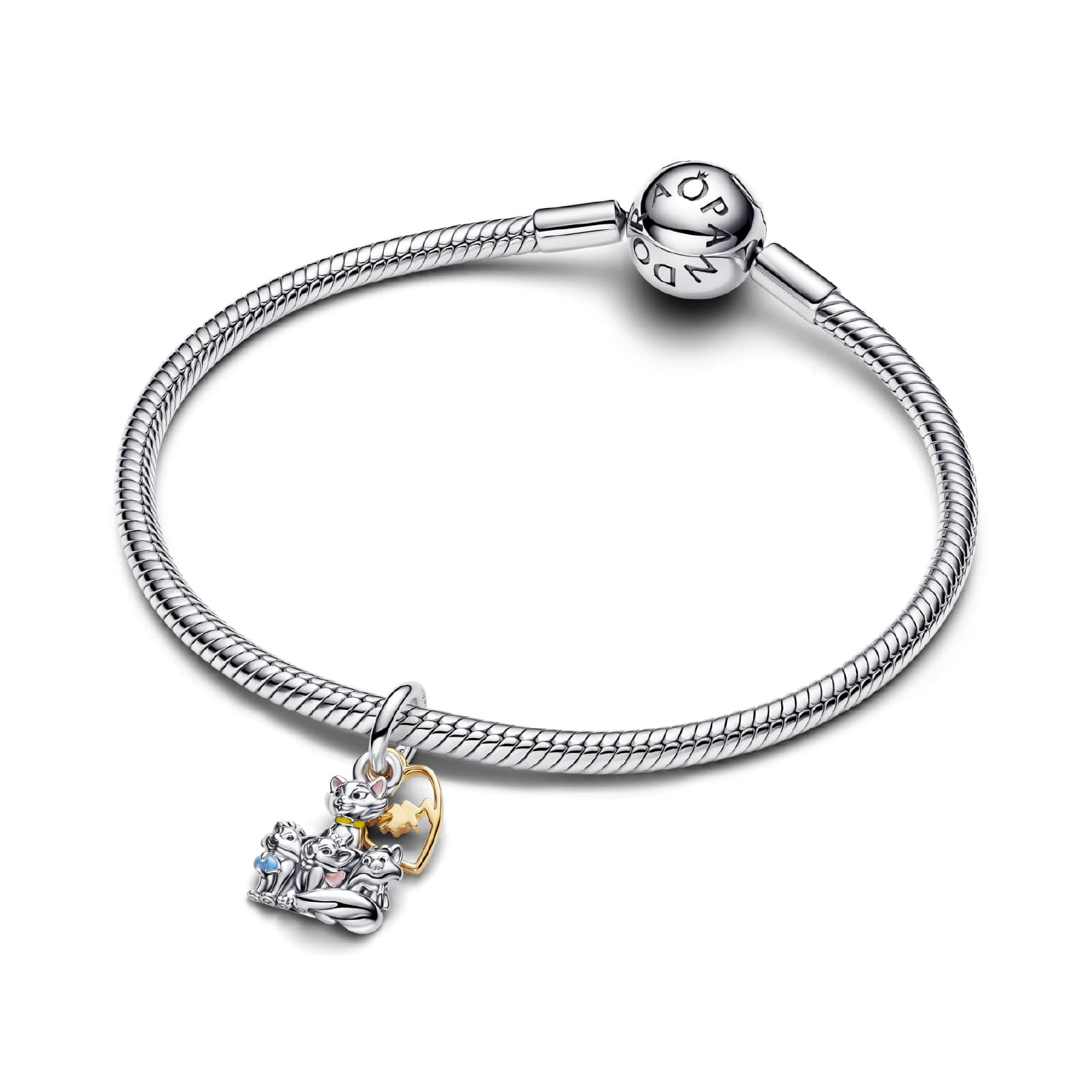 Charm Pandora Disney Aristogatti in argento con scritta MOM MISURA UNICA
