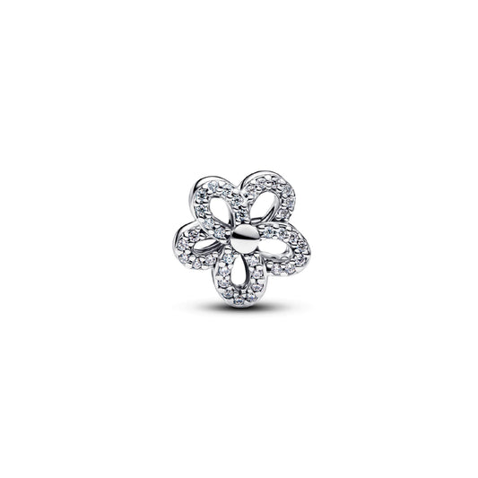 Charm Pandora Openwork in argento fiore pavè di zirconi MISURA UNICA