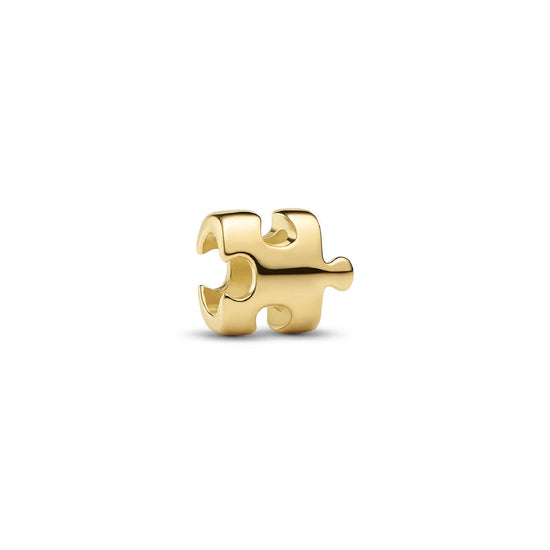 Charm Pandora Mini placcato oro 14k forma di puzzle MISURA UNICA