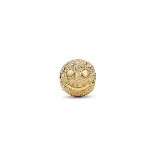 Charm Pandora Mini placcato oro forma di smile diamantato MISURA UNICA