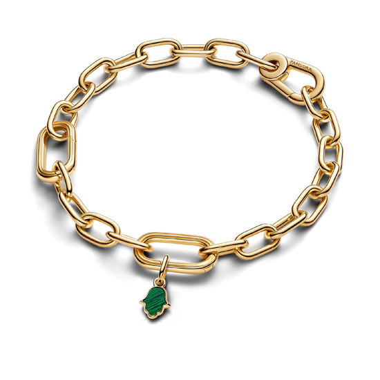 Charm pendente Pandora ME in lega metallica oro mano verde MISURA UNICA