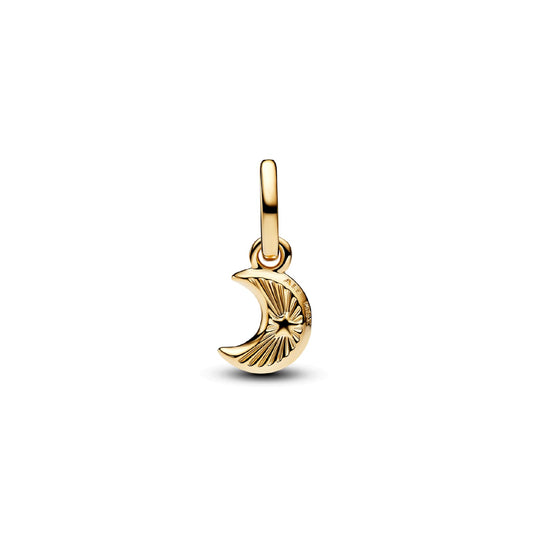 Charm pendente Pandora in argento dorato con luna madreperla MISURA UNICA