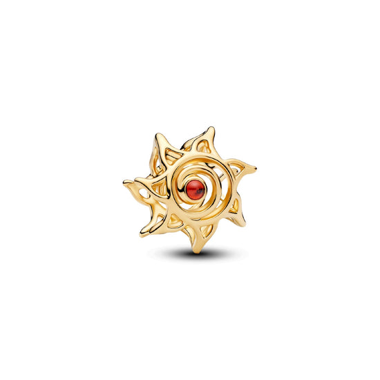 Charm Pandora Openwork Sole in lega metallica oro cristallo MISURA UNICA