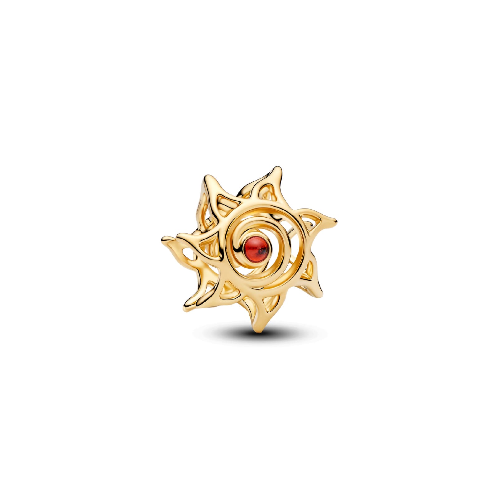 Charm Pandora Openwork Sole in lega metallica oro cristallo MISURA UNICA