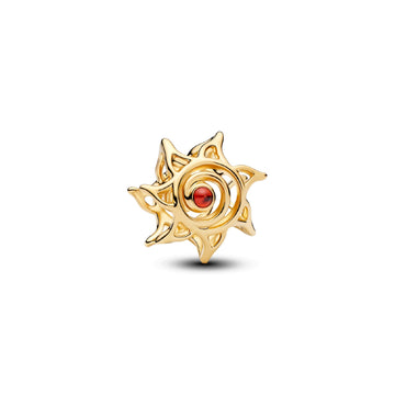 Charm Pandora Openwork Sole in lega metallica oro cristallo MISURA UNICA