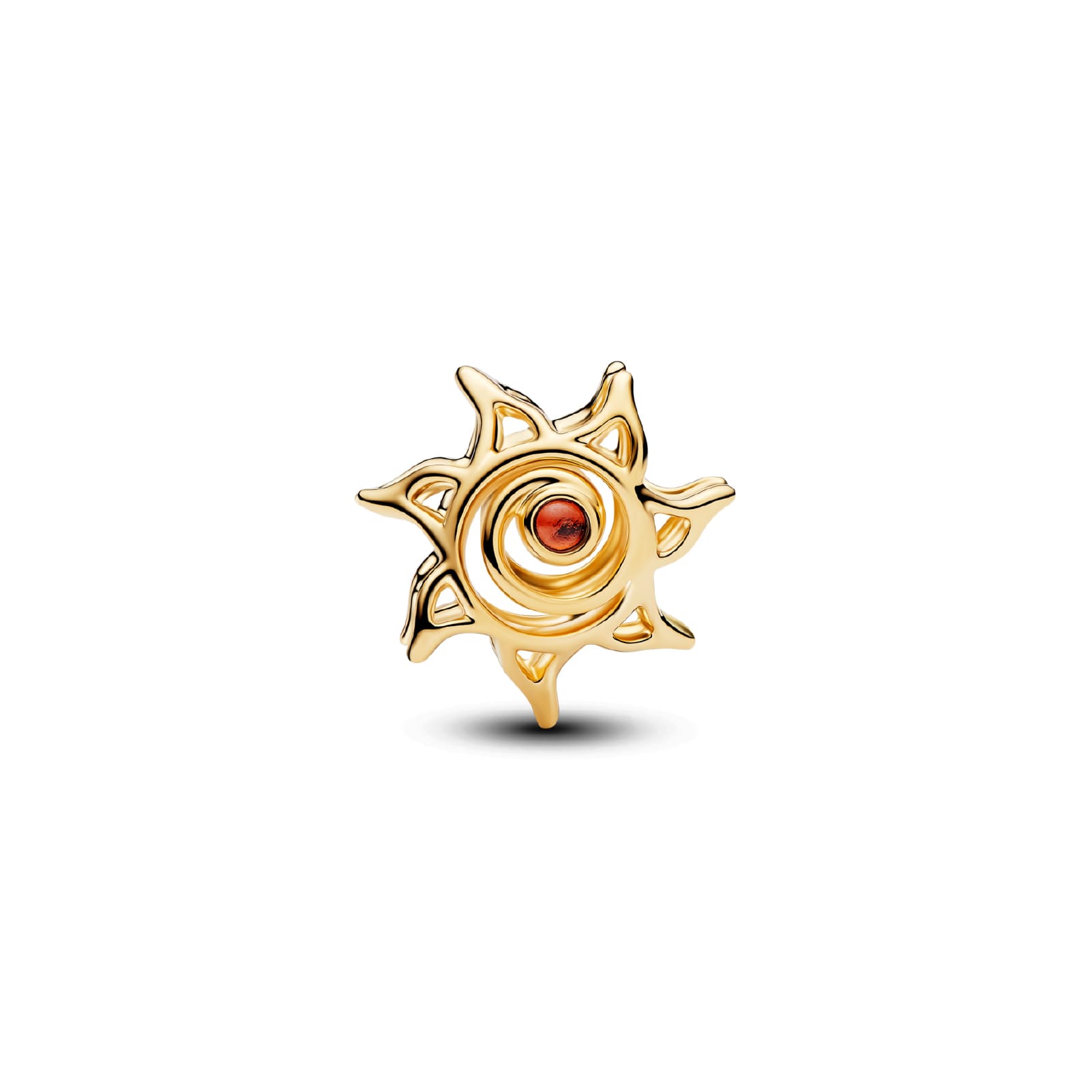 Charm Pandora Openwork Sole in lega metallica oro cristallo MISURA UNICA
