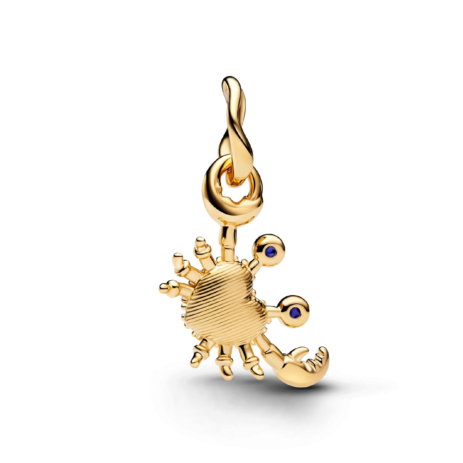 Charm pendente Pandora in lega metallica oro granchio MISURA UNICA
