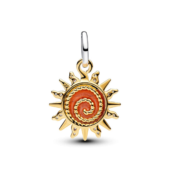 Charm pendente Pandora in argento sole con vetro di Murano MISURA UNICA