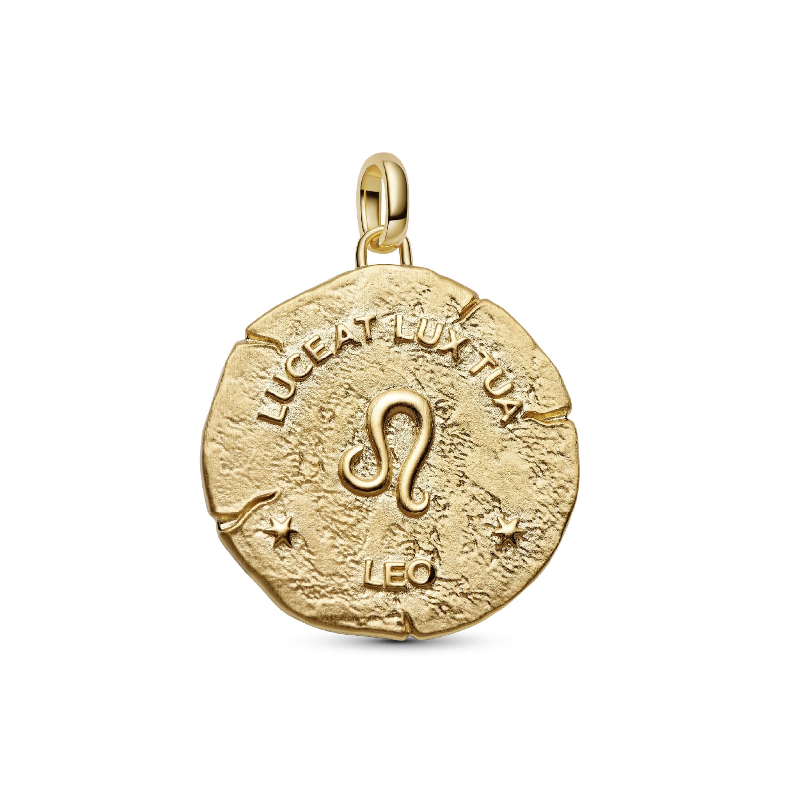 Charm Pandora Medallion XL in argento dorato simbolo Leone MISURA UNICA