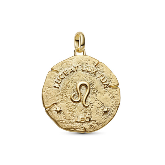 Charm Pandora Medallion XL in argento dorato simbolo Leone MISURA UNICA