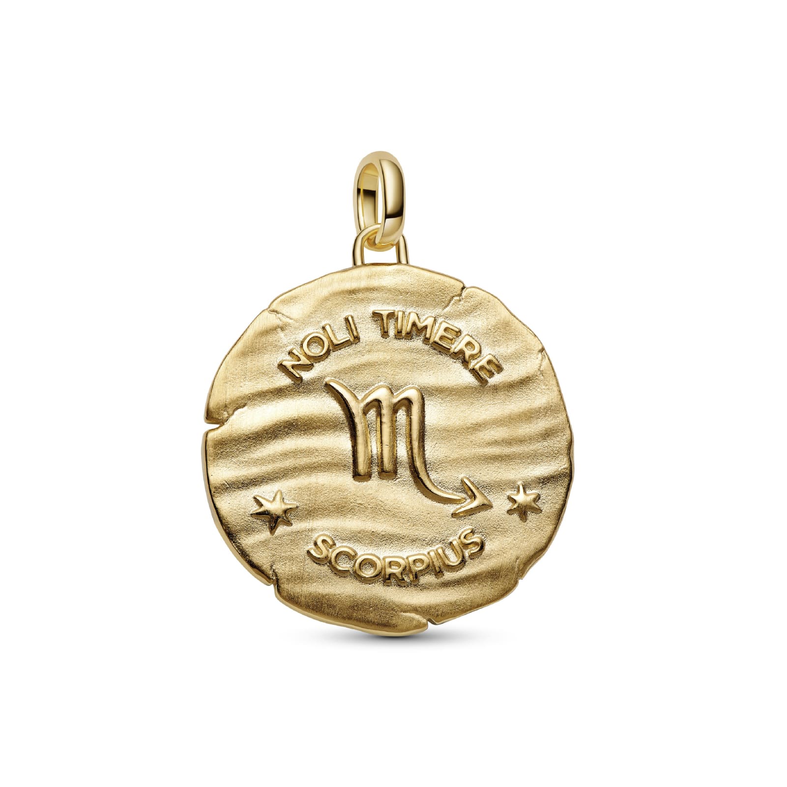 Charm Pandora Medallion XL in argento dorato simbolo Scorpione MISURA UNICA