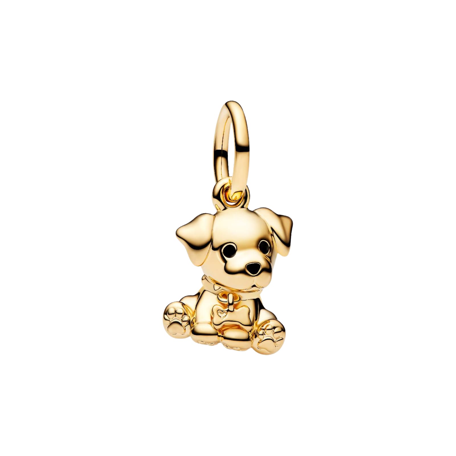 Charm Pandora pendente cucciolo di labrador argento dorato MISURA UNICA