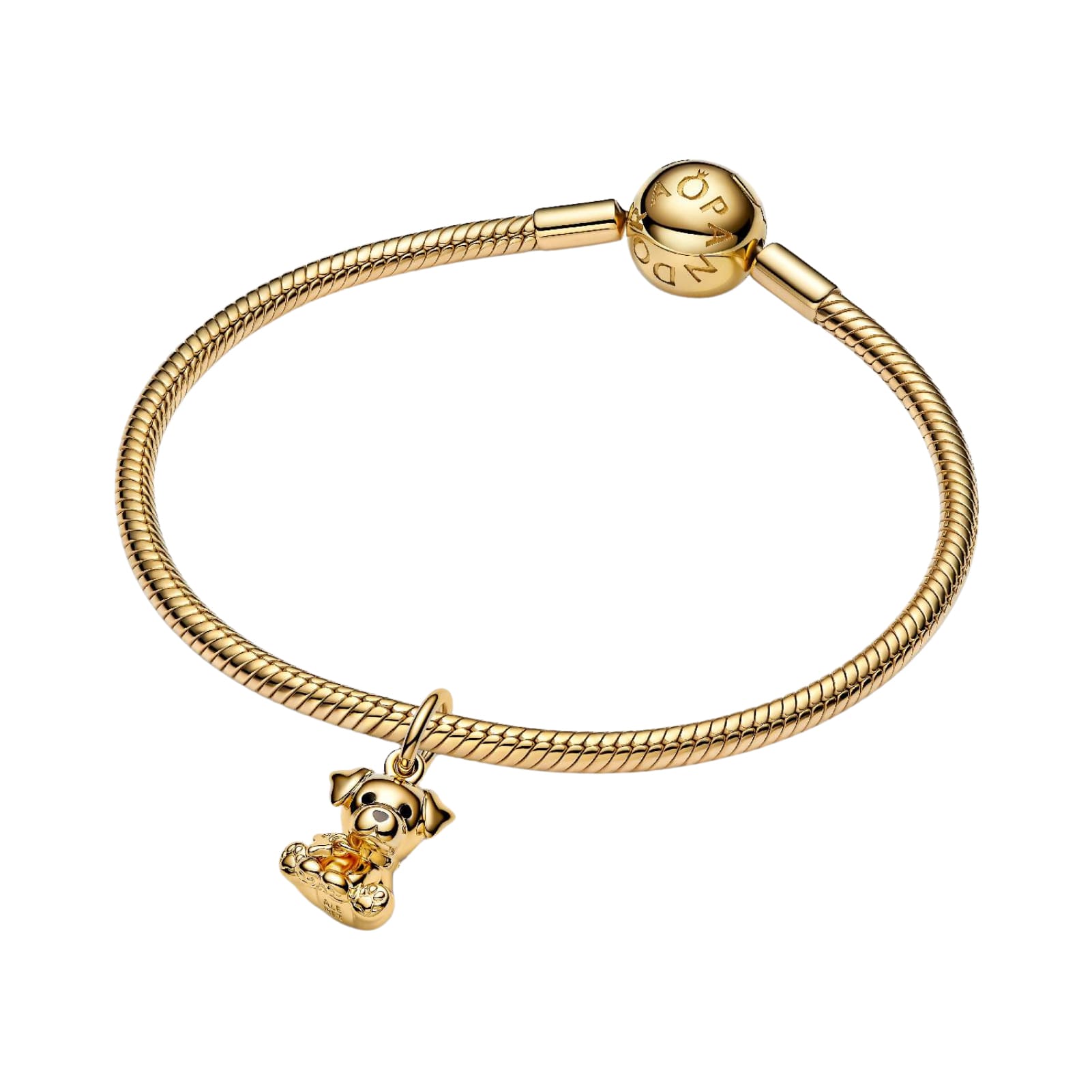 Charm Pandora pendente cucciolo di labrador argento dorato MISURA UNICA