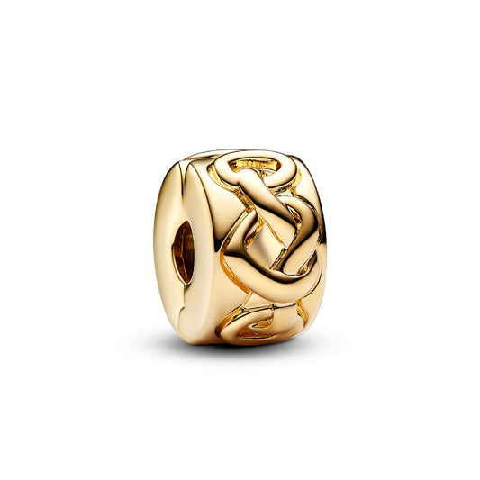 Clip cuori Pandora con placcatura in oro 14kt da donna P.768035C00